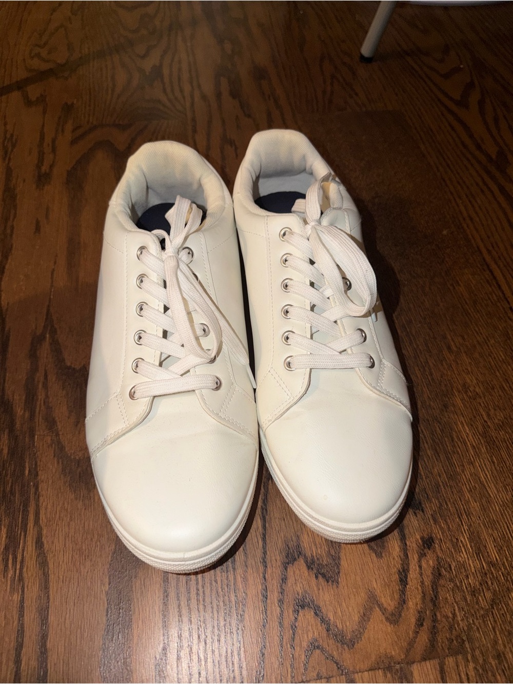 Classic Men's White Leather Sneakers